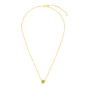 14k Yellow Gold 17 inch Necklace with Round Peridot-4