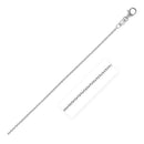 14k White Gold Round Cable Link Chain 1.9mm-5