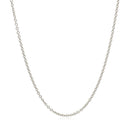 14k White Gold Round Cable Link Chain 1.9mm-7