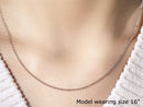 14k White Gold Round Cable Link Chain 1.9mm-8