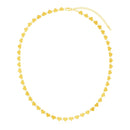 14k Yellow Gold Mirrored Heart Chain Necklace-4