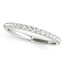 14k White Gold Diamond Scallop Setting Wedding Band (1/3 cttw)-2