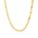 4.4mm 10k Yellow Gold Curb Chain-7