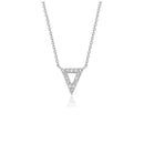 Diamond Inverted Triangle Pendant in 14k White Gold-6