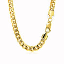5.5mm 14k Yellow Gold Miami Cuban Semi Solid Chain-7