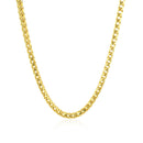 3.1mm 14k Yellow Solid Gold Diamond Cut Round Franco Chain-6