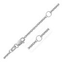 Double Extendable Cable Chain in 14k White Gold (1.9mm)-6