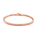 14k Rose Gold Fancy Weave Motif Bangle-5