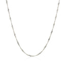 14k White Gold Singapore Chain 1.5mm-7
