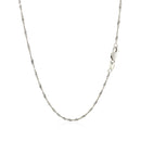 14k White Gold Singapore Chain 1.5mm-8