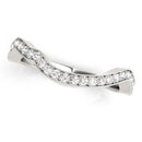 14k White Gold Milgrained Curve Style Diamond Wedding Band (1/5 cttw)-2