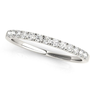 14k White Gold Timeless Diamond Wedding Ring (1/5 cttw) - 0
