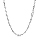 18k White Gold Diamond Cut Cable Link Chain (2.60 mm)-10
