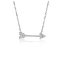 Diamond Arrow Style Pendant in 14k White Gold (1/10 cttw)-5