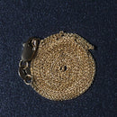 14k Yellow Gold Round Wheat Chain (0.60 mm)-11