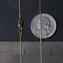 14k Yellow Gold Round Wheat Chain (0.60 mm)-12