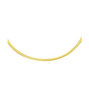 2.5mm 14k Two Tone Gold Reversible Omega Necklace-4