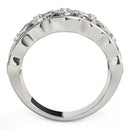 Diamond Studded Four Leaf Clover Motif Ring in 14k White Gold (1/4 cttw)-7