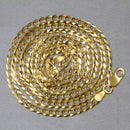 14k Yellow Gold Solid Curb Chain (3.20 mm)-8