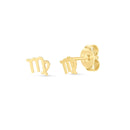 14k Yellow Gold Virgo Stud Earrings-2