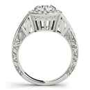Halo Set Diamond Engagement Ring in 14k White Gold (1 5/8 cttw)-4