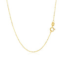 14k Yellow Gold Necklace with Eight Pointed Star and Beads-8