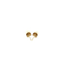14k Yellow Gold Freshwater Cultured White Pearl Stud Earrings (4.0 mm)-7