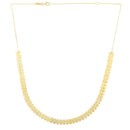 14k Yellow Gold Polished Heart Link Chain Necklace-4