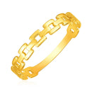 14k Yellow Gold Chain Link Ring-2