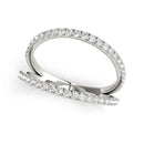 14k White Gold Diamond Split Band Ring (1/4 cttw)-5