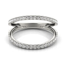 14k White Gold Diamond Split Band Ring (1/4 cttw)-6