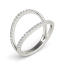 14k White Gold Diamond Split Band Ring (1/4 cttw)-7