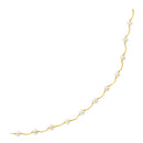 14k Yellow Gold Arc Link Necklace with White Pearls-4