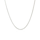 14k White Gold Diamond Cut Rolo Chain 1.1mm-6