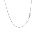 14k White Gold Diamond Cut Rolo Chain 1.1mm-7