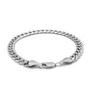 6.7mm 14k White Gold Miami Cuban Semi Solid Bracelet-7