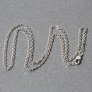 18k White Gold Diamond Cut Cable Link Chain (1.90 mm)-12