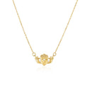 14k Yellow Gold Pendant with Claddagh Symbol-4