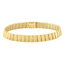 14k Yellow Gold Diamond Shaped Tile Length Bracelet (7.10 mm)-5