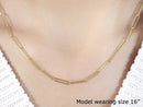 14k Yellow Gold Wire Paperclip Chain (2.7mm)-12