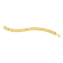 14k Yellow Gold Faceted Panther Link Chain Bracelet-4