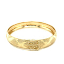 10k Yellow Gold Dual-Textured Diamond Pattern Bangle-6
