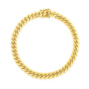 7.0mm 14k Yellow Gold Classic Miami Cuban Solid Bracelet-4