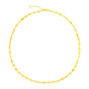14k Yellow Gold Necklace with Polished Circles-4