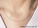 14k White Gold Round Cable Link Chain 1.1mm-12