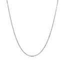 18k White Gold Diamond Cut Cable Link Chain (1.10 mm)-4