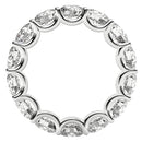 Round Cut Lab Grown Diamond Eternity Ring in 14k White Gold (6 cttw FG/VS2)-9