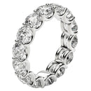 Round Cut Lab Grown Diamond Eternity Ring in 14k White Gold (6 cttw FG/VS2)-10