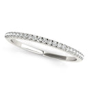 14k White Gold Classic Pave Set Diamond Wedding Band (1/8 cttw)-2