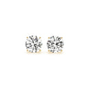 3 cttw Certified IGI Lab Grown Round Diamond Stud Earrings 14k Yellow Gold (G/VS2)-5